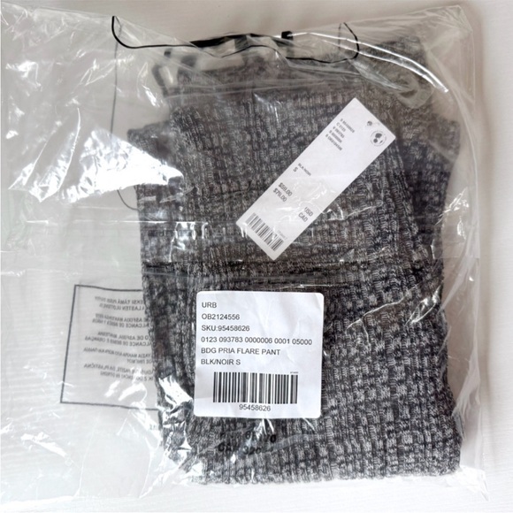 Urban Outfitters | Pria Knit Pull On Flare Pant Black White Tweed New Small NWT - Picture 10 of 11